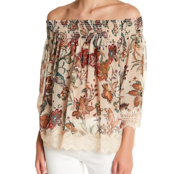 Willow & Clay Tops - Willow & Clay Smock Off-The-Shoulder Floral Blouse